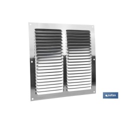 REJILLA DE VENTILACIÓN ALUMINIO CON MOSQUITERA 25 X 25 CM