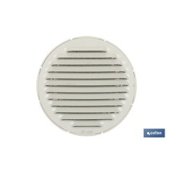 REJILLA DE VENTILACIÓN ALUMINIO-ABS BLANCO PARA EMPOTRAR A TUBO Ø12 CM venta unitaria