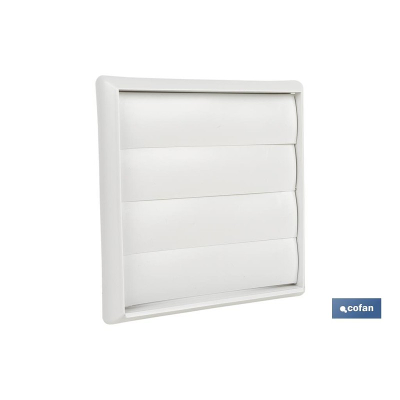 REJILLA DE VENTILACIÓN ABS BLANCO LAMAS MÓVILES Ø10 CM