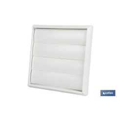 REJILLA DE VENTILACIÓN ABS BLANCO LAMAS MÓVILES Ø15 CM