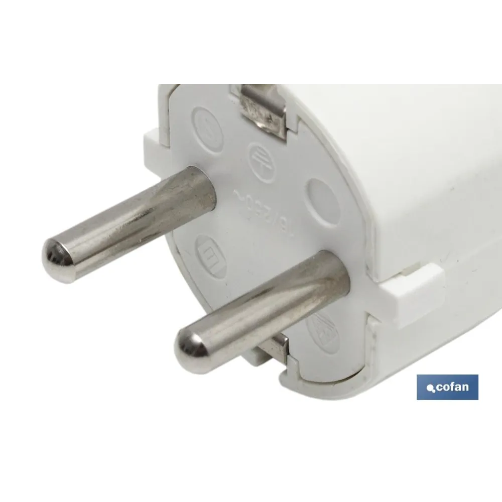 CLAVIJA BIPOLAR BLANCA (16A-250V)