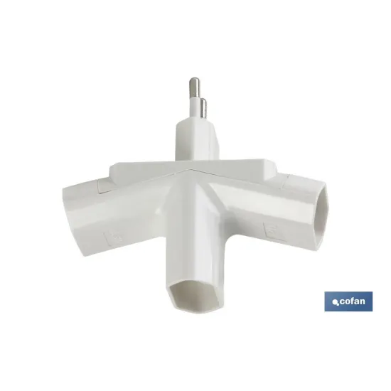 ADAPTADOR MULTIVIA 3 VIAS (10A-250V)