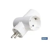 ADAPTADOR SCHUKO 3 VIAS  (16A-250V)