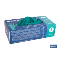 CAJA 100 UDS. GUANTES NITRILO VERDE COFAN PROTECCION FITOSANITARIOS T-S