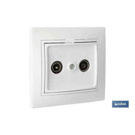 TOMA TV/RADIO EMPOTRAR BLANCO MODELO PACIFIC