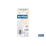 BOMBILLA LED ESFÉRICA E27 6.5 W 806 LM 3000 K
