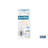 BOMBILLA LED ESFÉRICA E27 6.5 W 806 LM 6500 K