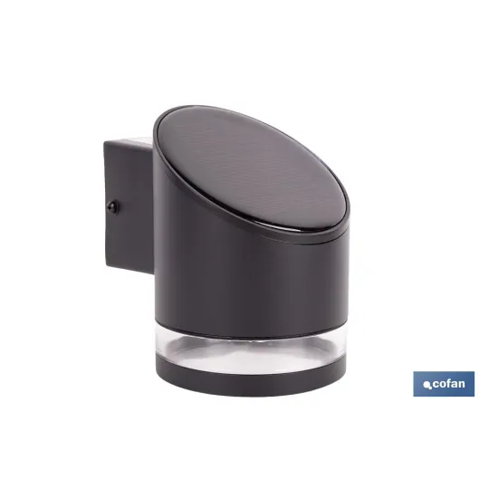 APLIQUE LED SOLAR NEGRO CON SENSOR 3,7 V 1,2 Ah IP65 3000 K 120 X 90 X 120 MM