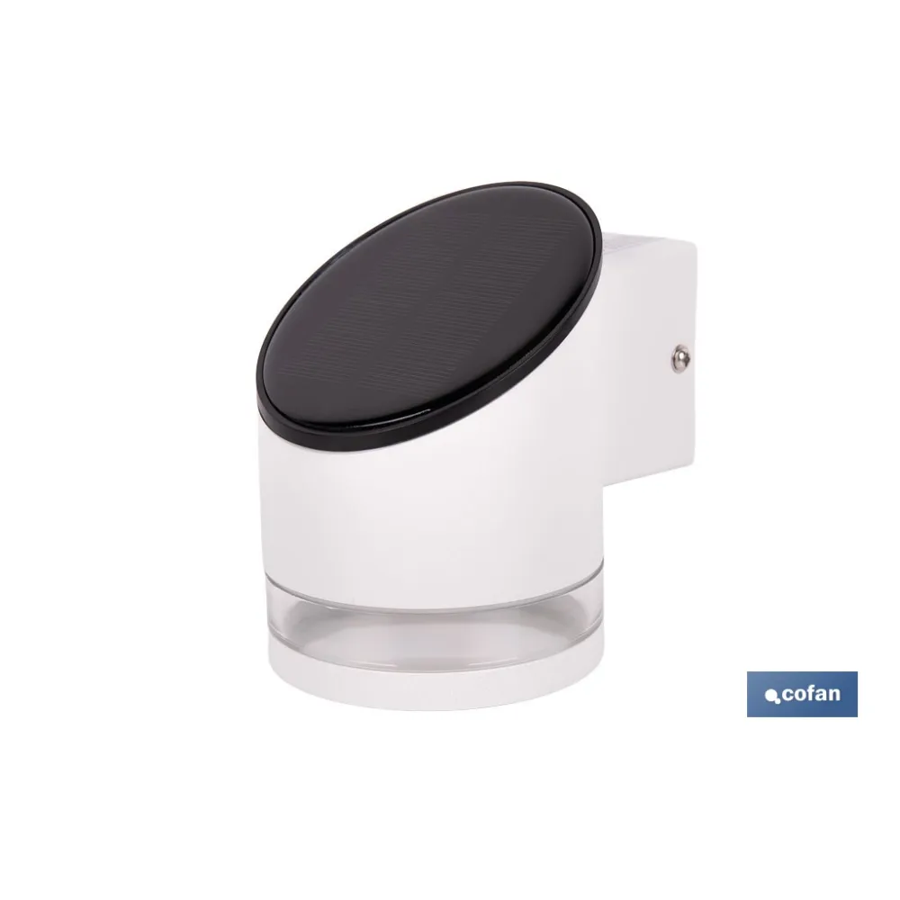 APLIQUE LED SOLAR BLANCO CON SENSOR 3,7 V 1,2 Ah IP65 3000 K 120 X 90 X 120 MM