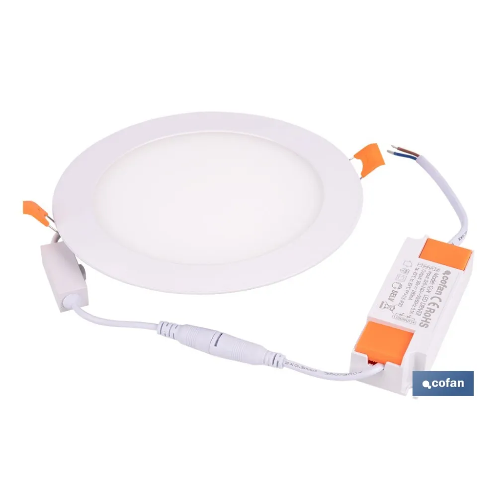 DOWNLIGHT EMPOTRABLE BLANCO SMD 12 W 1140 LM Ø168 MM 3CCT