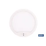 DOWNLIGHT DE SUPERFICIE BLANCO CON SENSOR DE PRESENCIA Y CREPUSCULAR 18 W Ø230 MM