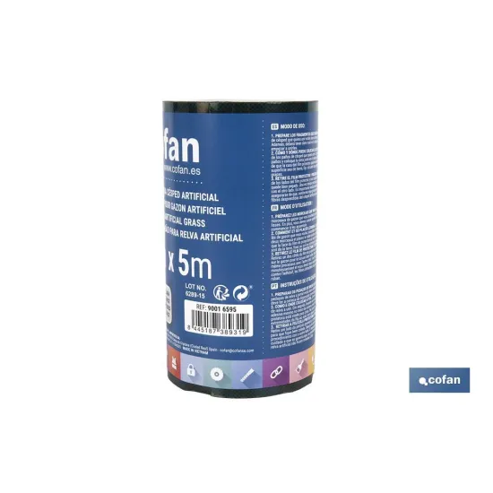 CINTA DE UNIÓN PARA CÉSPED ARTIFICIAL DOBLE CARA 15 CM X 5 M VERDE