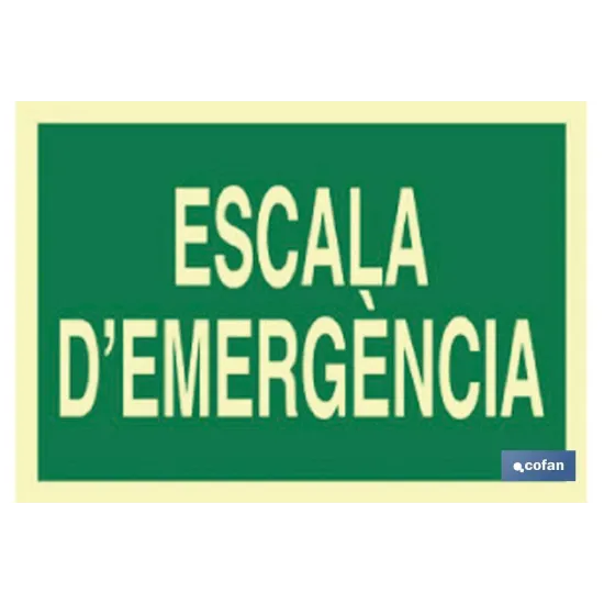 SEÑAL LUMINISCENTE 297X210MM.