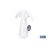SIFÓN DE BOTELLA CON SALIDA Ø32-40 MM, RACOR 1 1/2 Y 2 TOMAS AUXILIARES