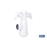SIFÓN DE BOTELLA CON SALIDA Ø32-40 MM, RACOR 1 1/2 Y 2 TOMAS AUXILIARES