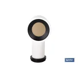 MANGUITO DE CONEXIÓN ACODADO 90° RECORTABLE PARA INODORO CON GOMA LABIADA Ø110 MM