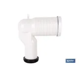 MANGUITO DE CONEXIÓN ACODADO 90° RECORTABLE PARA INODORO CON GOMA LABIADA Ø110 MM