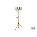 TRÍPODE TELESCÓPICO CON 2 PROYECTORES LED 2 X 50 W 6500 K 1,75 M