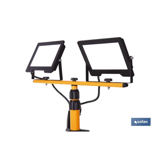 TRÍPODE TELESCÓPICO CON 2 PROYECTORES LED 2 X 50 W 6500 K 1,75 M