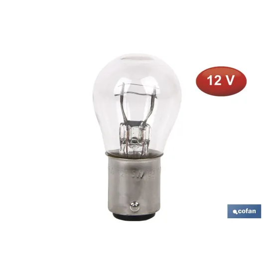 LÁMPARA COFAN 2 POLOS P21/5W (BAY15d) 12V venta unitaria