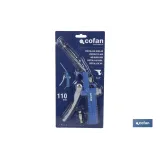 PISTOLA SOPLAR PLASTICO LARGA 110mm.
