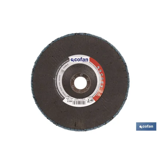 DISCO LAMINADO PROFESIONAL INCLINADO 178 MM. - GRANO 40 ZIRCONIO
