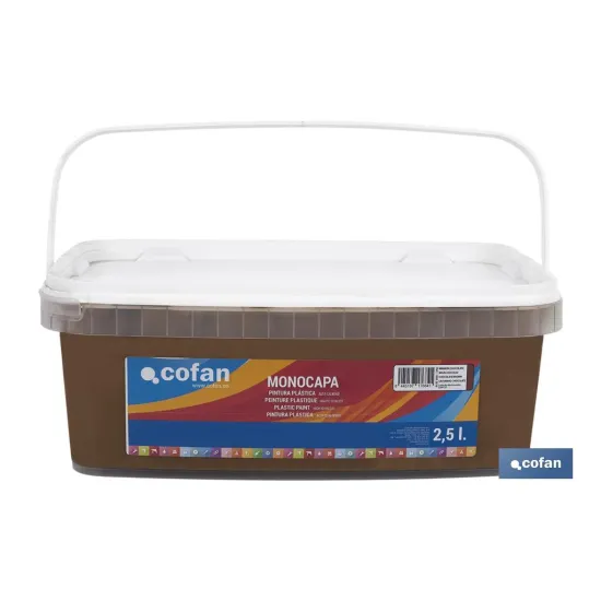 PINTURA PLÁSTICA MONOCAPA Marron Choco. (2,5 LT)