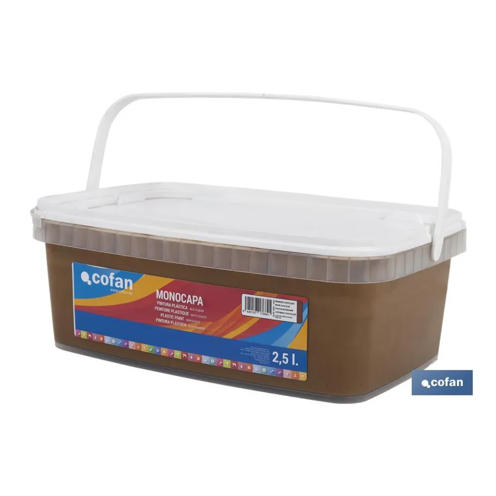 PINTURA PLÁSTICA MONOCAPA Marron Choco. (2,5 LT)