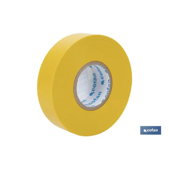 CINTA AISLANTE 180 Micras AMARILLA 19mmX20 Metros venta unitaria