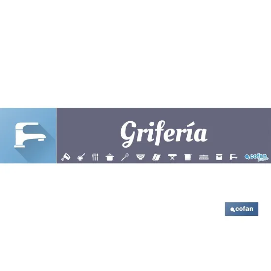 SEÑALETICA IMANTADA PARA EXPOSITOR 975 x 200 mm - GRIFERÍA