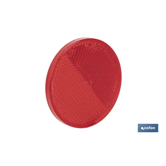 CATADIÓPTRICO REDONDO ROJO Ø 60 MM ADHESIVO
