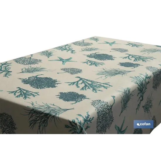 ROLLO MANTEL ANTIMANCHAS RESINADO 1,40 x 20m 50% ALG/50% POL. MAR
