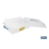 TARTERA RECTANGULAR AZUL OPACA PAVLOVA CON ASAS 38 X 28 X 13 CM