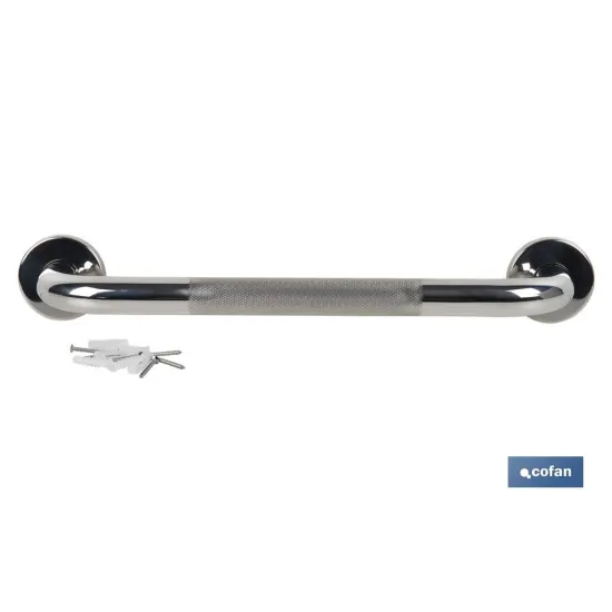 BARRA DE APOYO RECTA ANTIDESLIZANTE DE ACERO INOXIDABLE 304 (30 X 2.5 CM)