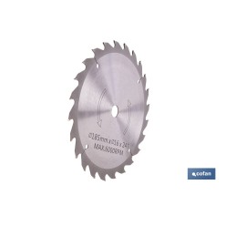 DISCO CORTE PARA MADERA Ø185 MM X 16 MM X 2,4 MM X 24 DIENTES