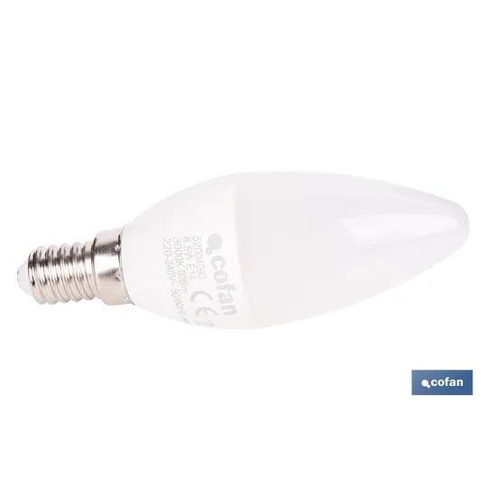 BOMBILLA LED VELA 6.5 W E14  806 LM 3000 K