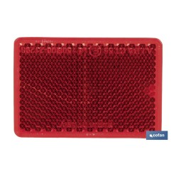 CATADIÓPTRICO RECTANGULAR ROJO 56 X 39 MM CON ADHESIVO