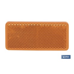 CATADIÓPTRICO RECTANGULAR ÁMBAR 94 X 44 MM CON ADHESIVO
