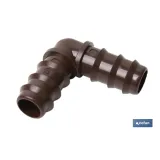 CONEXIÓN EN CODO Ø16MM (MARRÓN-MAX SEGUR. Venta unitaria