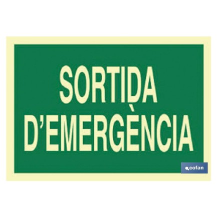 SEÑAL LUMINISCENTE 297X210MM.