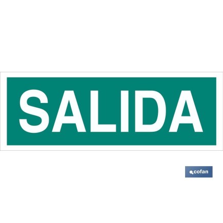 SEÑAL LUMINISCENTE 400X100MM.