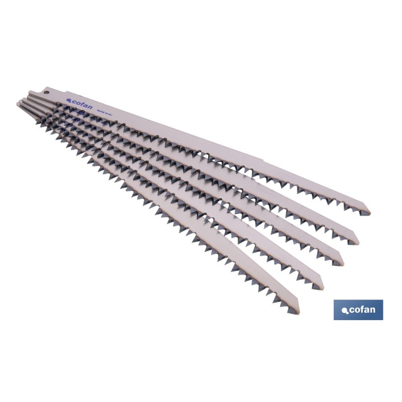 HOJA DE SIERRA DE SABLE (5PCS) HCS 220X4-5  -  MADERA