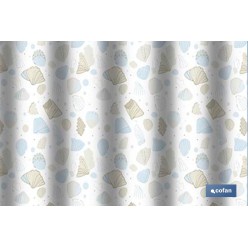 CORTINA DE BAÑO MARINA POLIÉSTER 220 X 200 CM