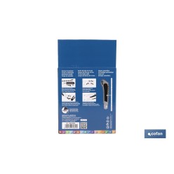 EXPOSITOR DE CÚTER DE ALUMINIO 18 MM 12 UDS.