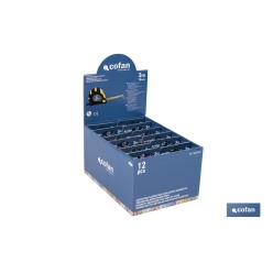 EXPOSITOR DE FLEXÓMETROS MAGNÉTICOS 16 MM X 3 M 12 UDS.