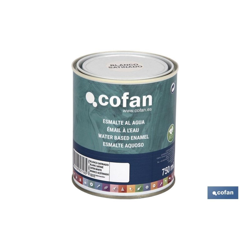 ESMALTE AL AGUA (750 ML) BLANCO SATINADO