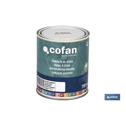 ESMALTE AL AGUA (750 ML) BLANCO SATINADO