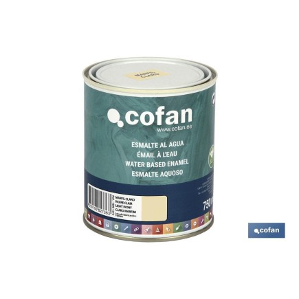 ESMALTE AL AGUA (750 ML) MARFIL CLARO BRILLO