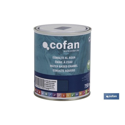 ESMALTE AL AGUA (750 ML) AZUL REAL SATINADO