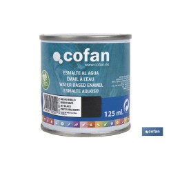 ESMALTE AL AGUA (125 ML) NEGRO BRILLO